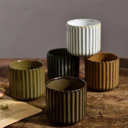 Tasse à thé en céramique rétro de style japonais – Tasse polyvalente en porcelaine pour saké et café
