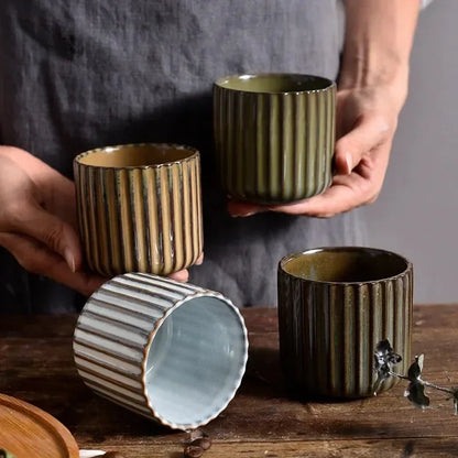 Tasse à thé en céramique rétro de style japonais – Tasse polyvalente en porcelaine pour saké et café