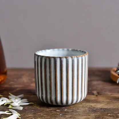 Tasse à thé en céramique rétro de style japonais – Tasse polyvalente en porcelaine pour saké et café