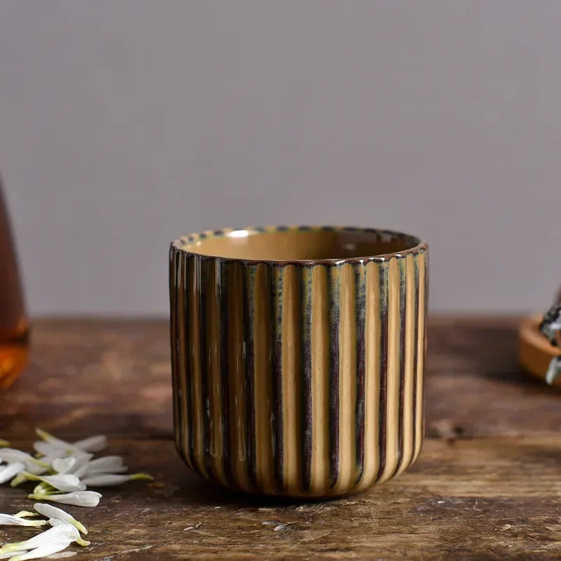 Tasse à thé en céramique rétro de style japonais – Tasse polyvalente en porcelaine pour saké et café