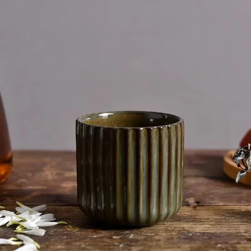 Tasse à thé en céramique rétro de style japonais – Tasse polyvalente en porcelaine pour saké et café