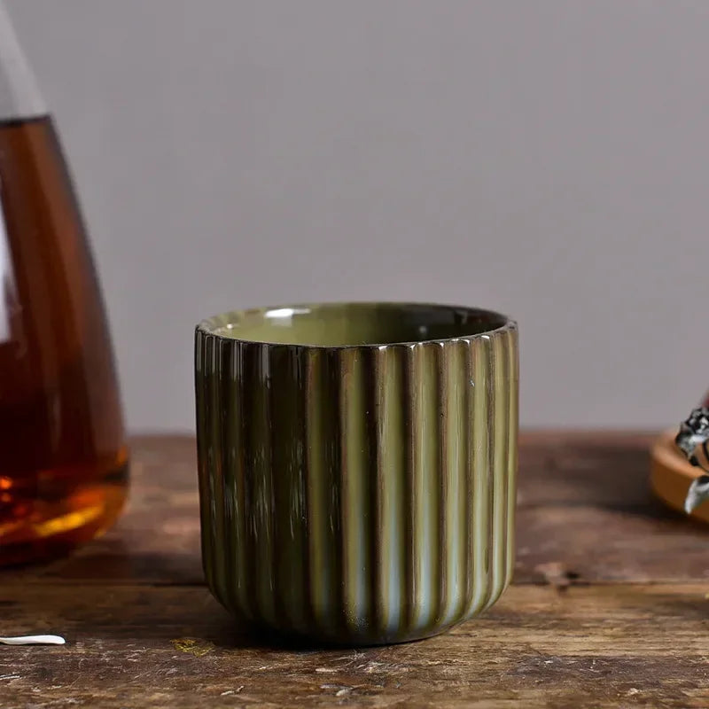 Tasse à thé en céramique rétro de style japonais – Tasse polyvalente en porcelaine pour saké et café