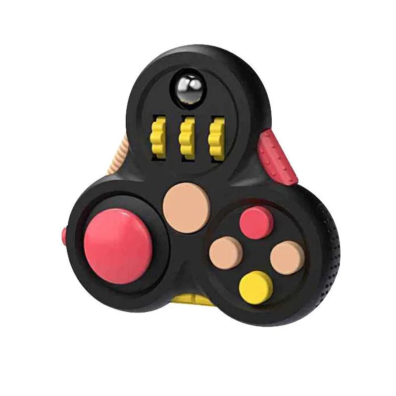Jouet compact rotatif anti-stress à trois lobes avec textures apaisantes pour adultes et adolescents - Idéal pour le bureau et les déplacements