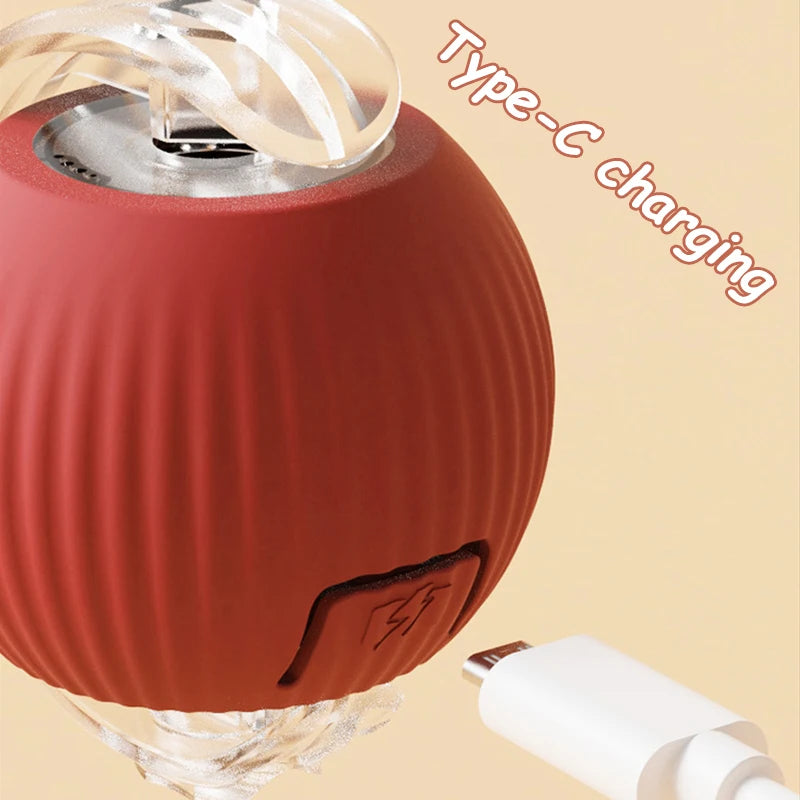 Jouet interactif boule de fruits pour chats et chiens – Jouet électrique rechargeable avec mouvement intelligent et silencieux
