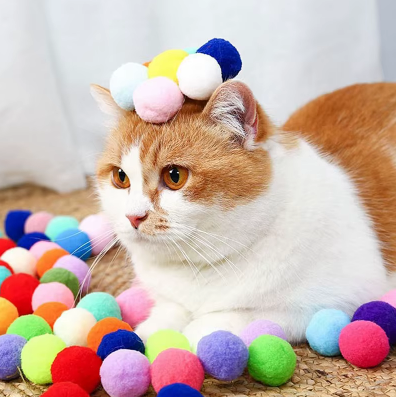 Interactive Toy for Cats with Automatic Launching and Soft Balls