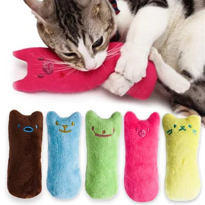 Jouet en peluche pour chatons infusé à l'herbe à chat – Jouet à mâcher pour dents saines