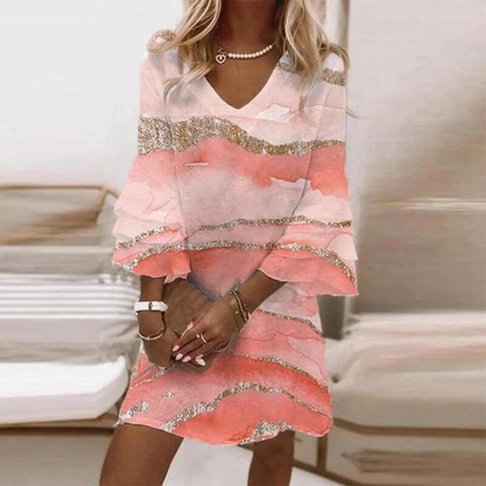 Robe longue imprimée élégante pour femmes – Coupe flatteuse et confortable, idéale pour toutes les occasions