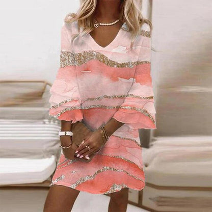 Robe longue imprimée élégante pour femmes – Coupe flatteuse et confortable, idéale pour toutes les occasions