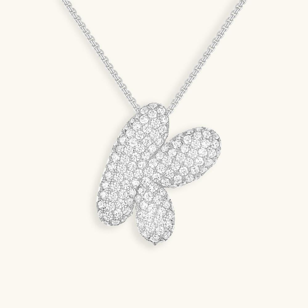 Variant image for Collier Femme Or 18 Carats avec Pendentif Initial et Diamant Simulant 18 pouces-37