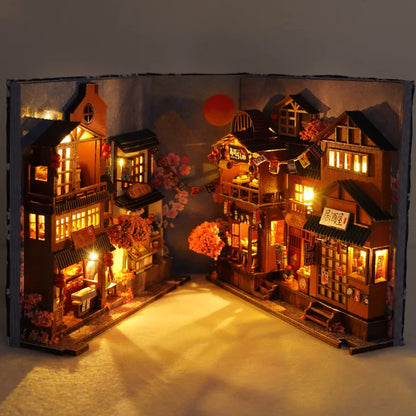 Kit de Coin Lecture à Faire Soi-Même – Décoration Miniature pour Adolescents et Adultes, Bois et Tissu, Assemblage Créatif avec Accessoires Inclus