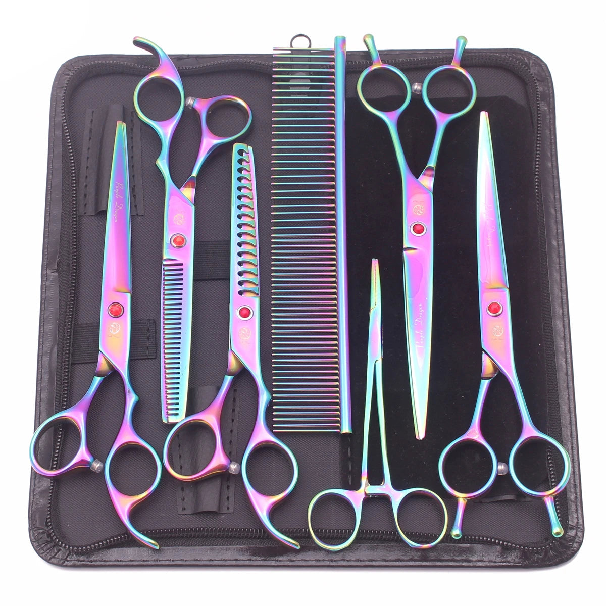 Professional Stainless Steel Pet Grooming Scissors Kit - 6.5 and 7