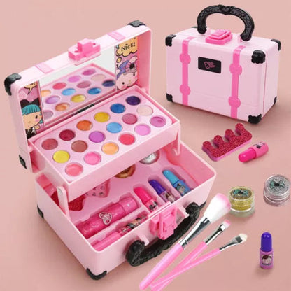 Children's Makeup Kit – Safe Cosmetic Set with Eyeshadow, Lipstick, and Portable Case