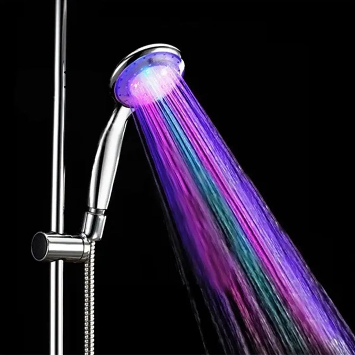 Pomme de douche à DEL avec 7 lumières changeantes de couleur – Tête de douche à jet économiseur d'eau