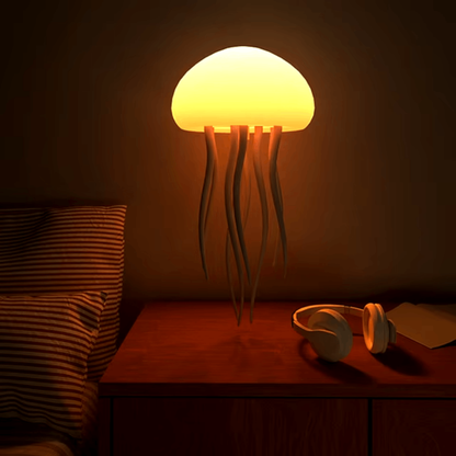 Lampe méduse à DEL avec éclairage RVB changeant de couleur et commande vocale – Ambiance apaisante pour usage intérieur