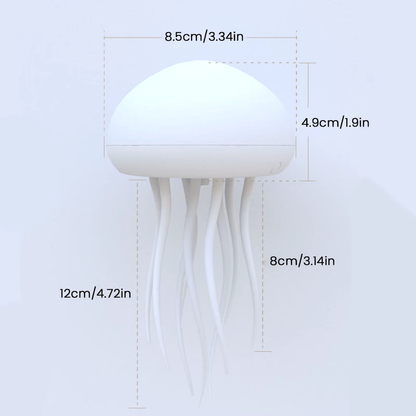 Lampe méduse à DEL avec éclairage RVB changeant de couleur et commande vocale – Ambiance apaisante pour usage intérieur