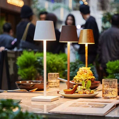 Lampe de table à DEL rechargeable sans fil – 10 couleurs, commande tactile, étanche IP65 pour intérieur et extérieur