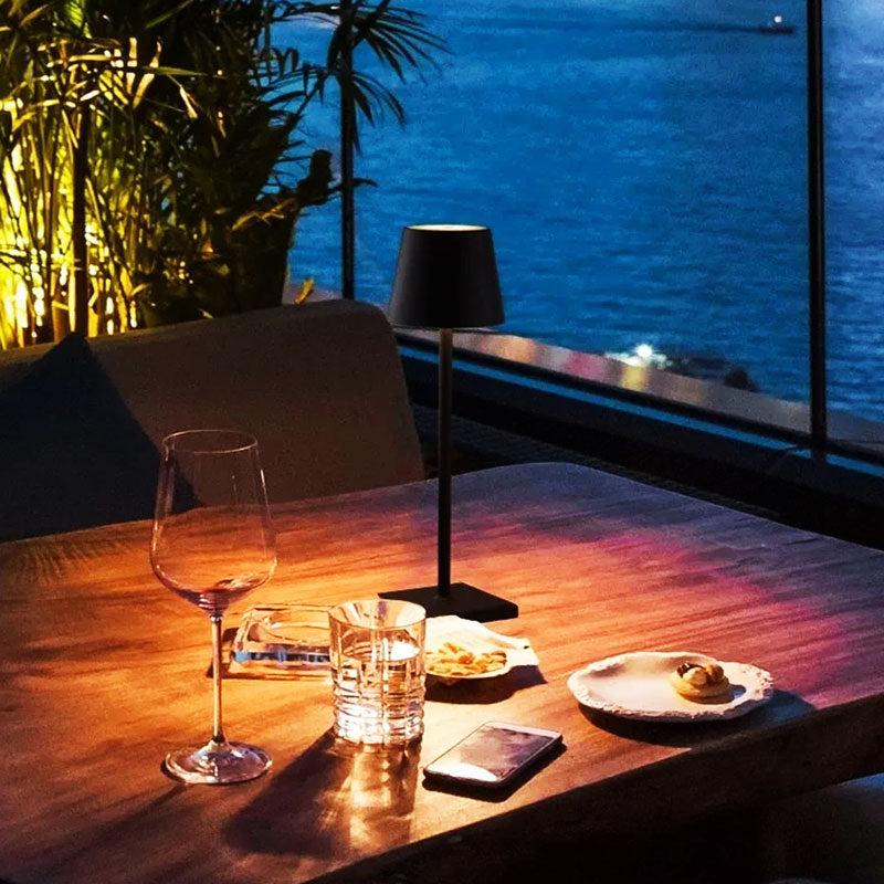 Lampe de table à DEL rechargeable sans fil – 10 couleurs, commande tactile, étanche IP65 pour intérieur et extérieur