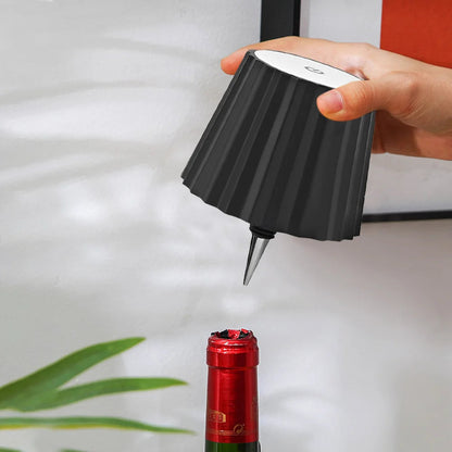 Lampe de table à DEL sans fil avec commande tactile - Lampe portable rechargeable pour dîners et fêtes, design créatif en métal