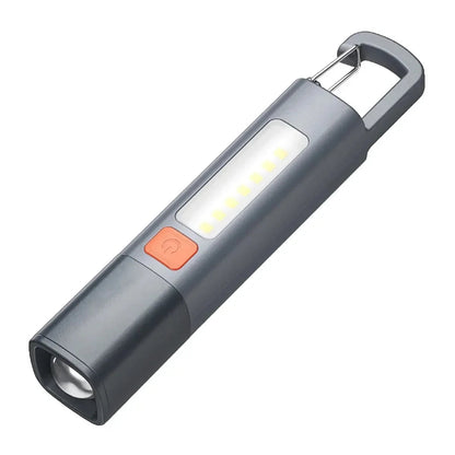 Lampe de poche rechargeable puissante avec éclairage COB et zoom télescopique – Lampe de poche portable pour le camping et la randonnée