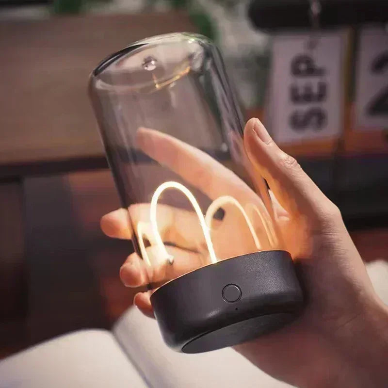 Portable Magnetic Filament Ambient Lamp USB – Ambient Light for Living Room and Bedroom, Modern and Rechargeable Design