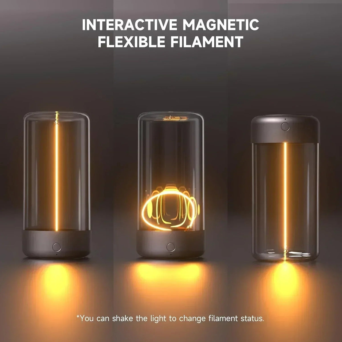 Portable Magnetic Filament Ambient Lamp USB – Ambient Light for Living Room and Bedroom, Modern and Rechargeable Design