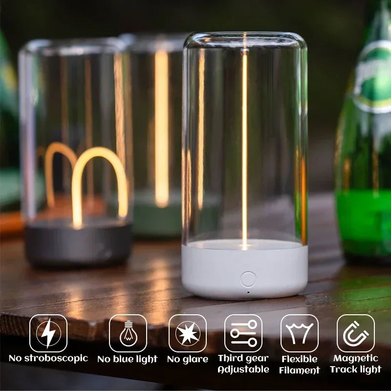 Portable Magnetic Filament Ambient Lamp USB – Ambient Light for Living Room and Bedroom, Modern and Rechargeable Design