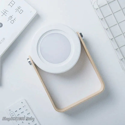 Lampe de lecture pliable à DEL avec poignée en bois – Lampe de lecture rechargeable par USB et portable