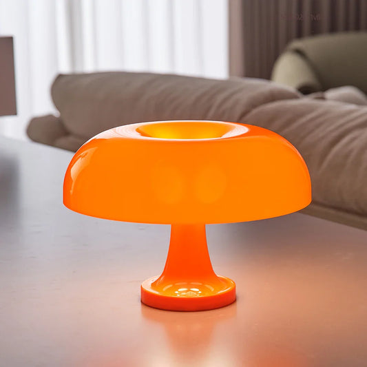 Modern Mushroom Table Lamp with Tricolor Dimming – Size 28 x 19.5 cm or 20 x 25 cm, USB and Type C Charging