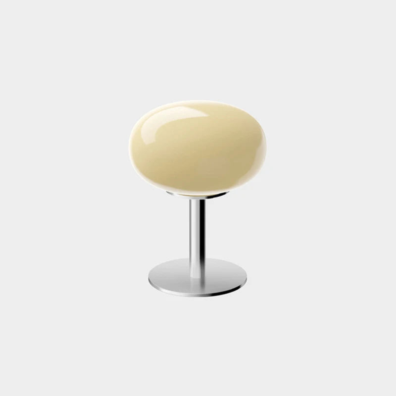 Lampe de table en verre orange Macaron avec éclairage doux et base ronde en fer – Design moderne pour chambre et bureau