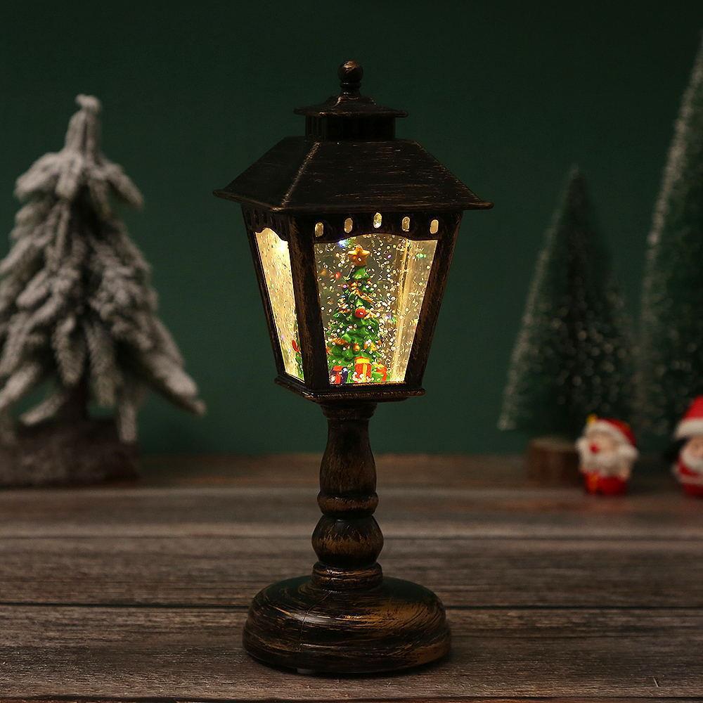 Lampes de table de Noël illuminées - Décorations en forme de Père Noël, Bonhomme de neige et Sapin de Noël