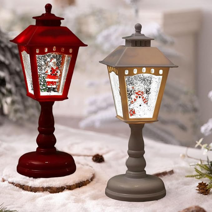 Lampes de table de Noël illuminées - Décorations en forme de Père Noël, Bonhomme de neige et Sapin de Noël