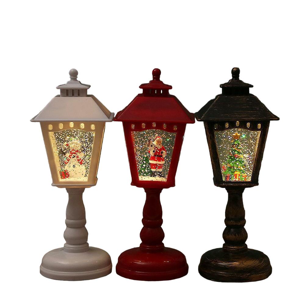 Lampes de table de Noël illuminées - Décorations en forme de Père Noël, Bonhomme de neige et Sapin de Noël