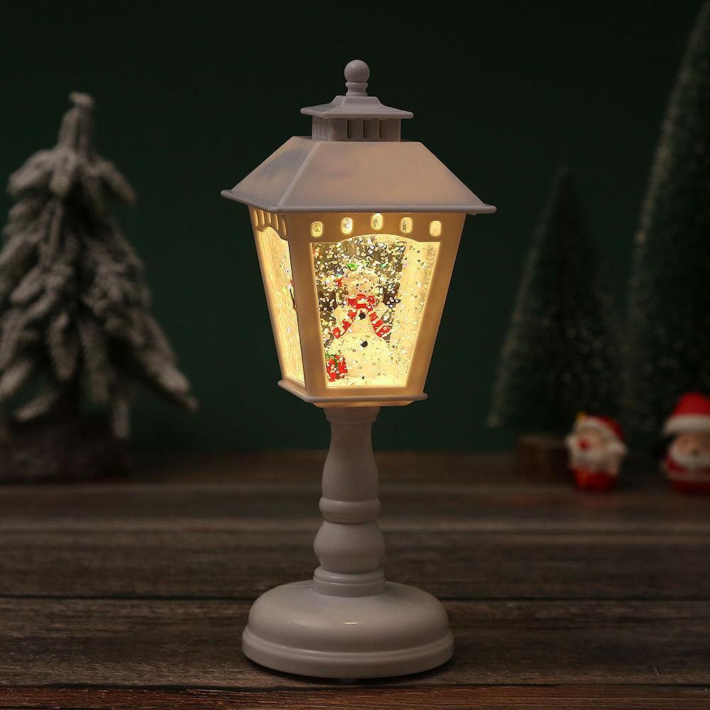 Lampes de table de Noël illuminées - Décorations en forme de Père Noël, Bonhomme de neige et Sapin de Noël