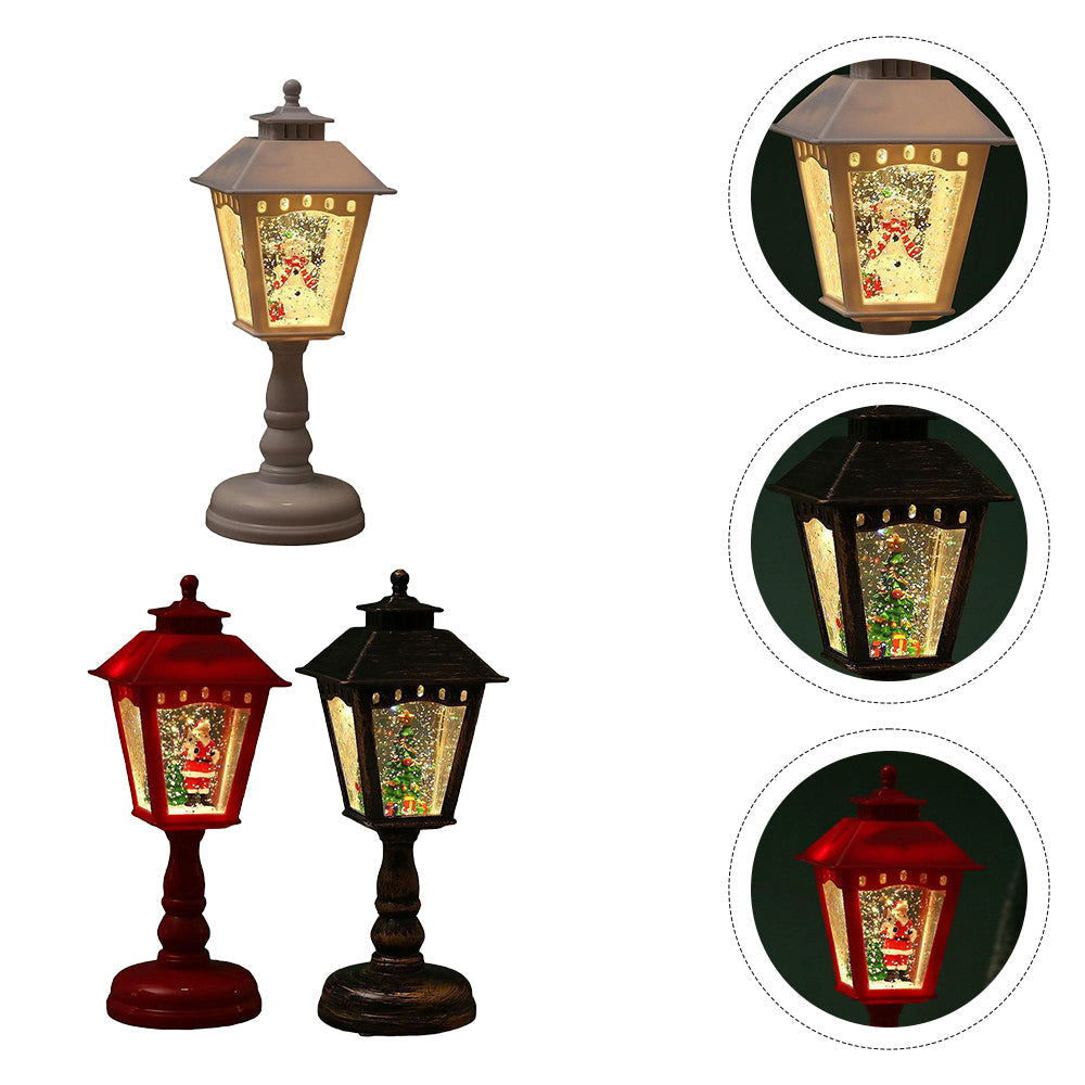 Lampes de table de Noël illuminées - Décorations en forme de Père Noël, Bonhomme de neige et Sapin de Noël