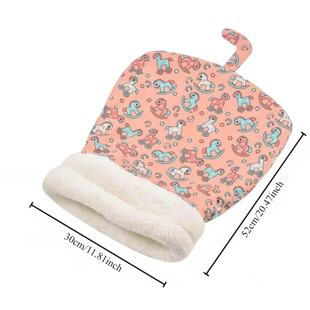 Soft Plush Self-Heating Cat Bed – Comfortable Nest for Small Pets