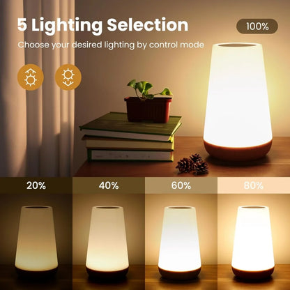 Luma Touch Lamp | USB Rechargeable, Dimmable, 13 RGB Colors