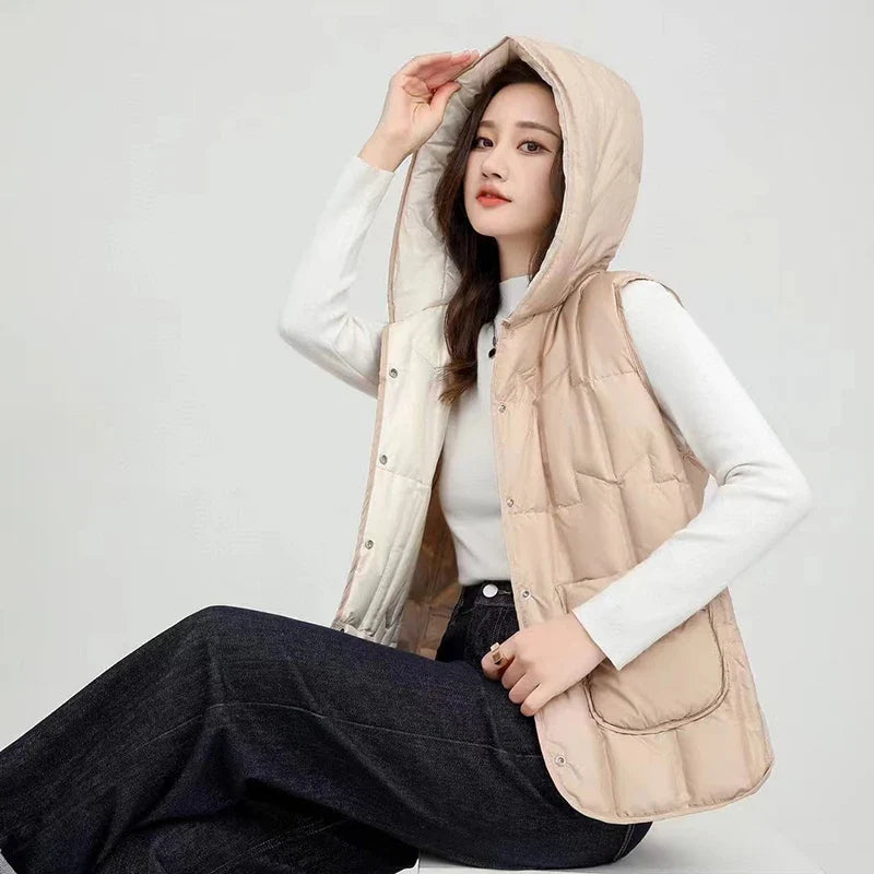 Luna Down Vest | Lightweight, Hooded
