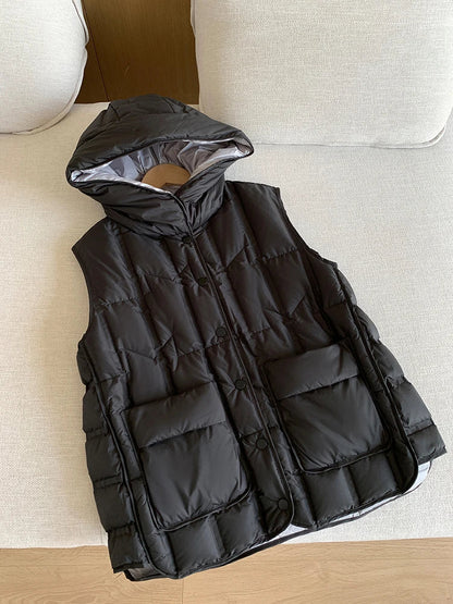 Luna Hooded Vest | Lightweight, Quilted Design