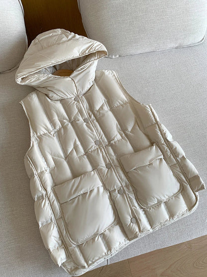 Luna Hooded Vest | Lightweight, Quilted Design