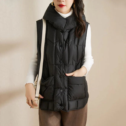 Luna Hooded Vest | Lightweight, Quilted Design