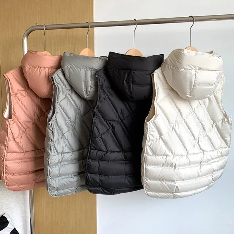 Luna Hooded Vest | Lightweight, Quilted Design