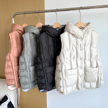 Luna Hooded Vest | Lightweight, Quilted Design