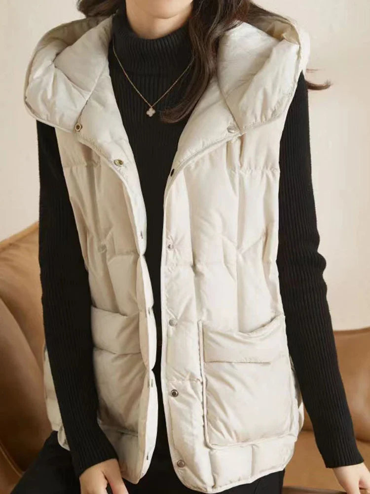 Luna Hooded Vest | Lightweight, Quilted Design