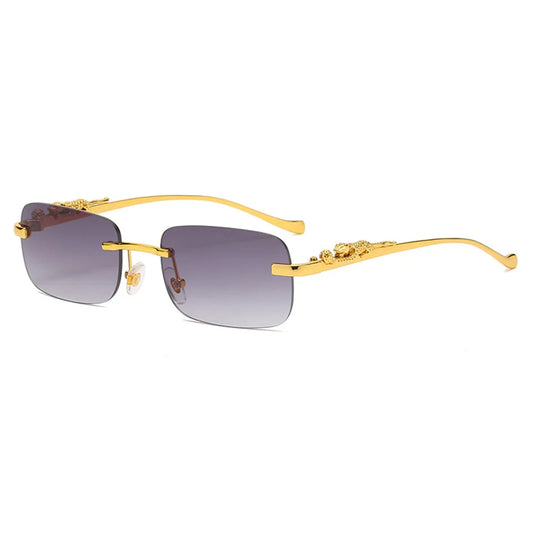 Women's Luxury Rectangular Sunglasses with Gradient UV400 Lens – Elegance and Modern Protection