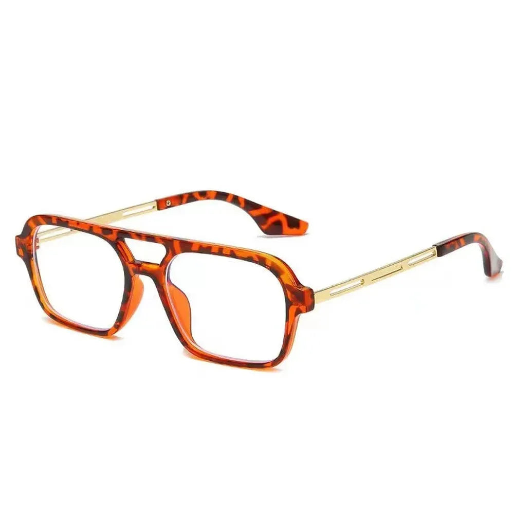 Lunettes de soleil rectangulaires pour femmes à motif léopard avec verres UV400 – Accessoire élégant et à la mode