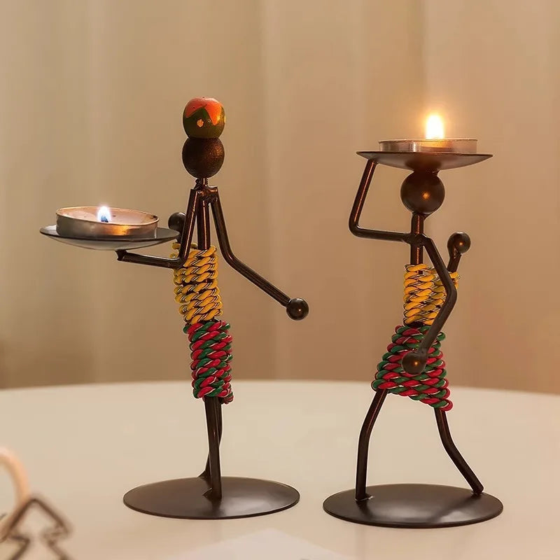 Luxe Candle Holder | Iron Table Decoration