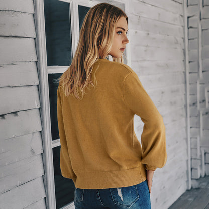 Luxe Knitted Cardigan | V-Neck, Lightweight Polyester