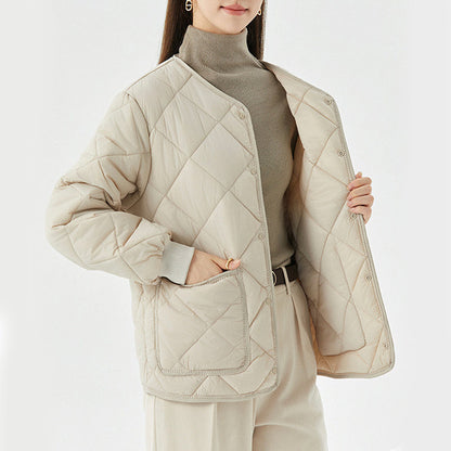 Luxe Quilted Coat | Lightweight Nylon, Relaxed Fit