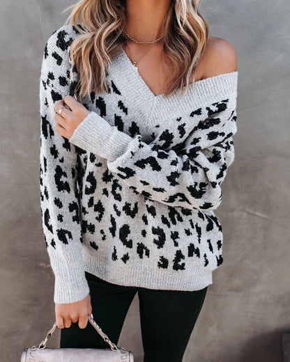 Luxe Vibe Sweater | Leopard Print, Relaxed Fit