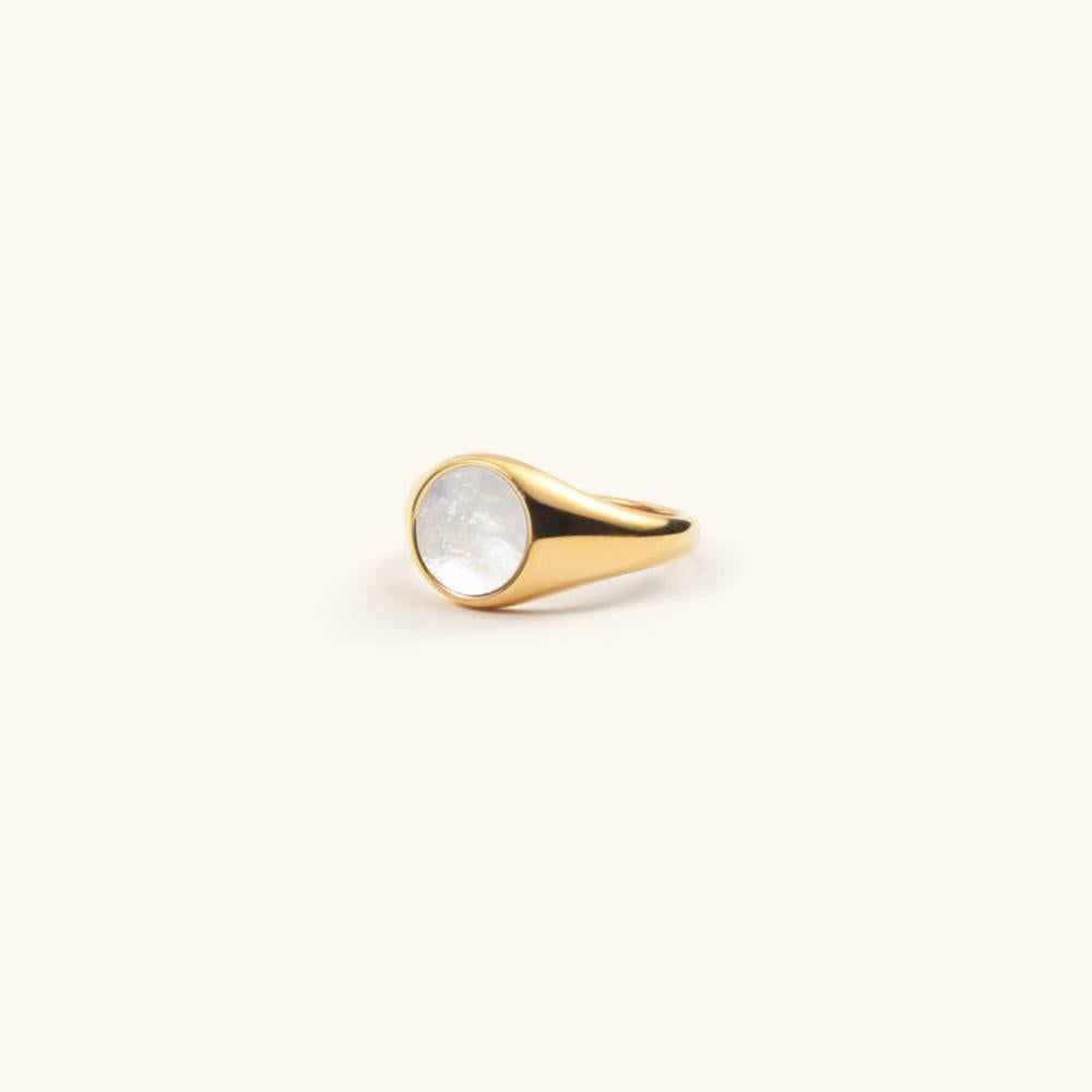 Bague femme en or taille 46,8-57,2 mm acier inoxydable perle d'eau douce